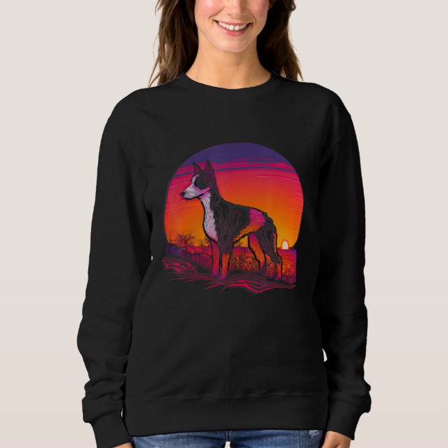 Retro Aesthetic Fox Terrier Dog_2 Sweatshirt (Vorderseite)