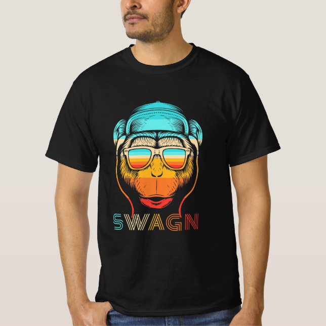 Retro-Affe wechseln T-Shirt (Vorderseite)