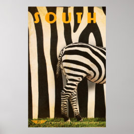Retro African Mountain Zebra Poster - Teil 1