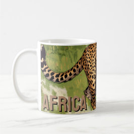 Retro Afrika Gepard Landschaft Kaffeetasse