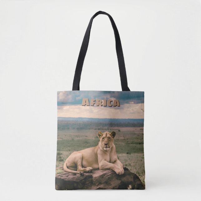 Retro Afrikanischer Löwe Szenisch (Vorderseite)