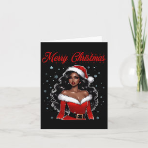 Retro Afroamerikaner frohe Weihnachten Schwarze We Karte