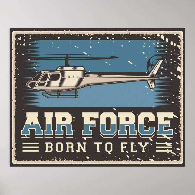 Retro Air Force Poster (Vorne)