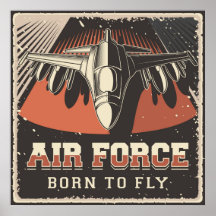 Retro Air Force Poster