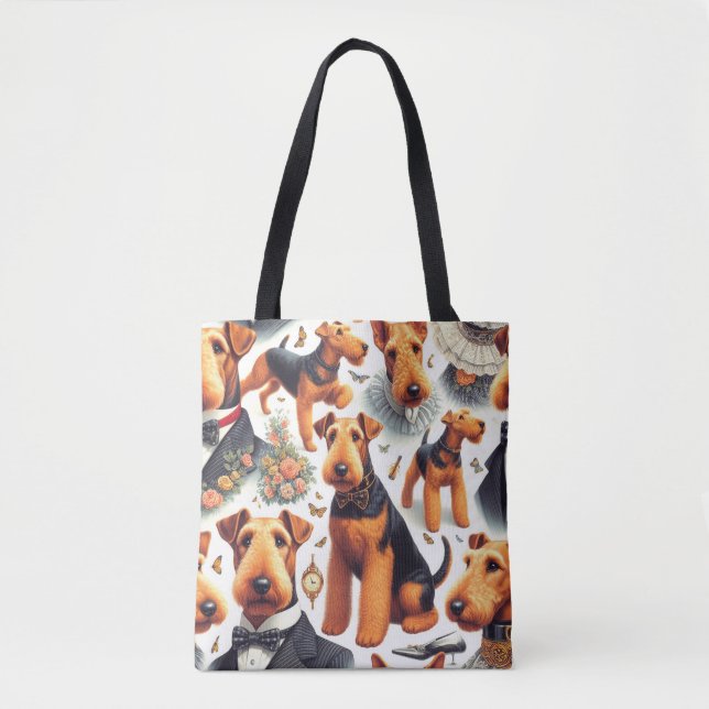 Retro Airedale Terrier Seamless (Vorderseite)