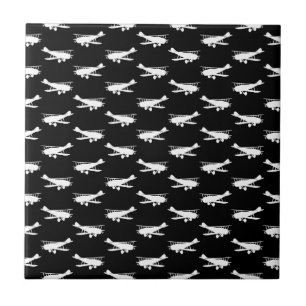 Retro Airplane Design Antiquitätenflugzeug Flugzeu Fliese