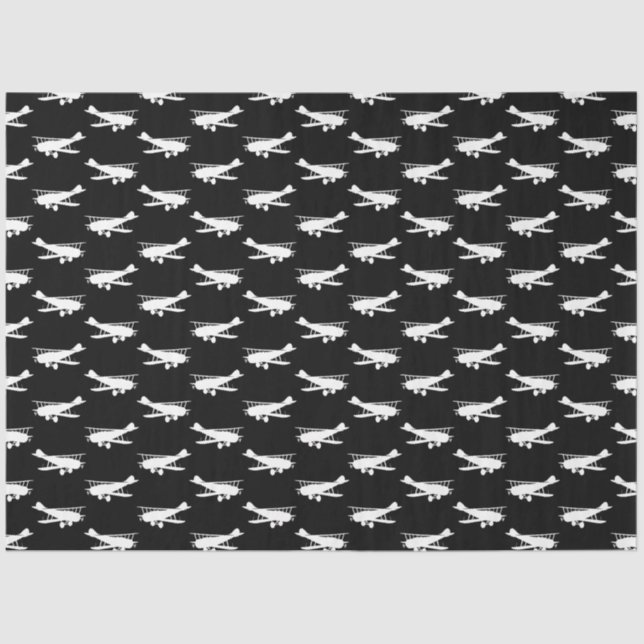 Retro Airplane Design Antiquitätenflugzeug Flugzeu Seidenpapier (Vorderseite)