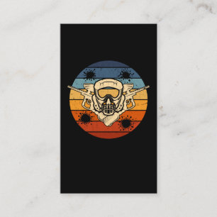 Retro Airsoft Match Paintball Player Visitenkarte