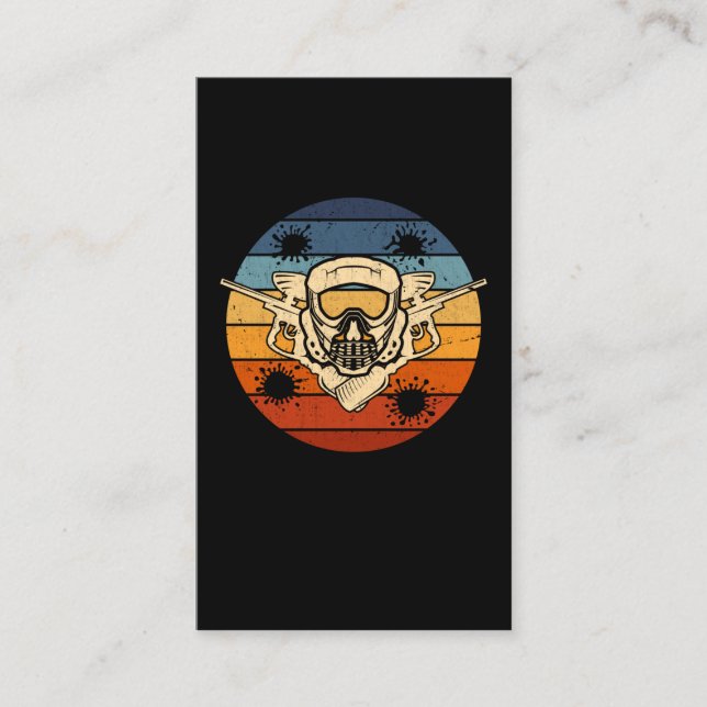 Retro Airsoft Match Paintball Player Visitenkarte (Vorderseite)