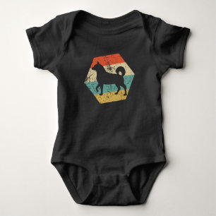 Retro-Akita-Inu-Hund-Silhouette Baby Strampler