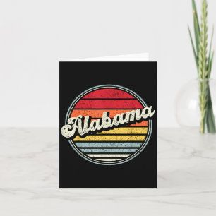 Retro Alabama Zuhause Staat Cool 70er Style Sunset Karte