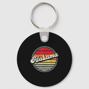 Retro Alabama Zuhause Staat Cool 70er Style Sunset Schlüsselanhänger