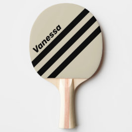 Retro Alabaster Three Angled Striping with Name Tischtennis Schläger