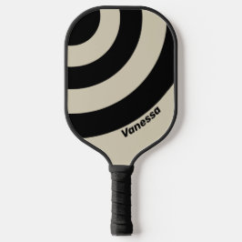Retro Alabaster Three Circle Strip mit Name Pickleball Schläger