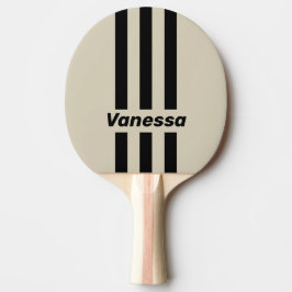 Retro Alabaster Three Pin Stripes with Name Tischtennis Schläger