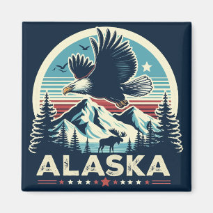 Retro Alaska Magnet
