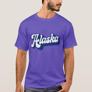 Retro-Alaska-Schrift Vintage Alaskan Kreuzfahrt Di T-Shirt