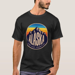 Retro Alaska The Last Frontier Bergabzeichen T-Shirt