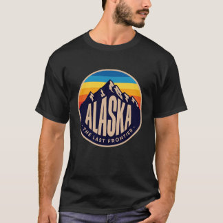 Retro Alaska The Last Frontier Bergabzeichen T-Shirt