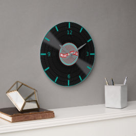 Retro Album Large Clock Große Wanduhr