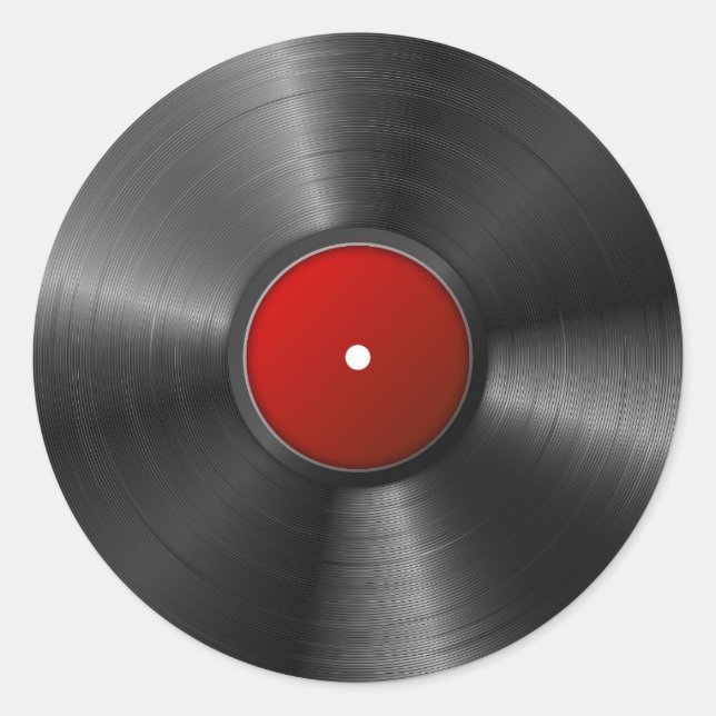 Retro-Album Runder Aufkleber (Vorderseite)