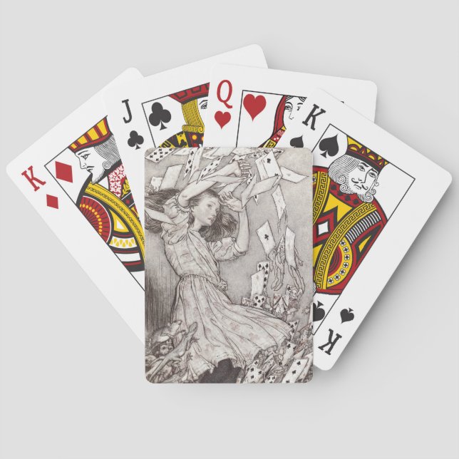Retro Alice Falling Cards Victorian Design Spielkarten (Rückseite)