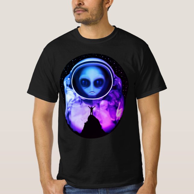 Retro Alien Astronaut T - Shirt (Vorderseite)