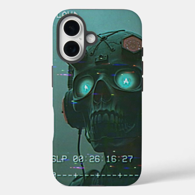 Retro-Alien auf dem VCR Case-Mate iPhone Hülle (Rückseite)