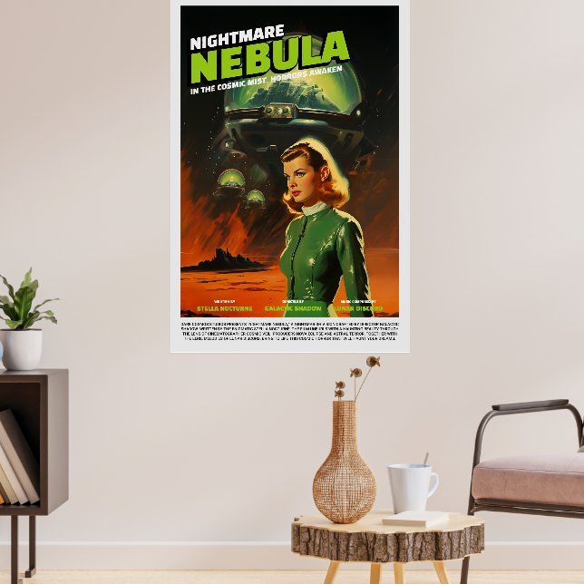 Retro Alien Sci-Fi Movie Inspired Wall Poster (Wohnzimmer 3)