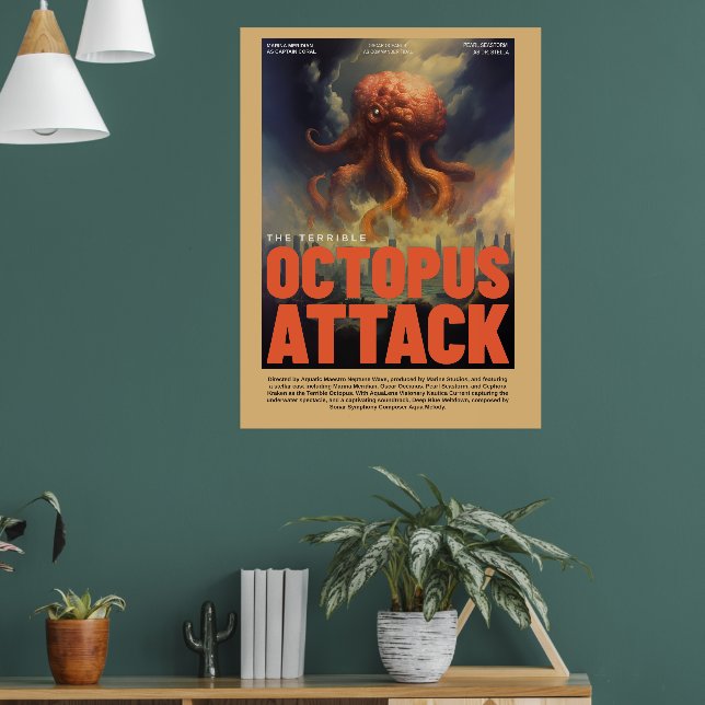 Retro Alien Sci-Fi Movie Inspired Wall Poster (Wohnzimmer 1)