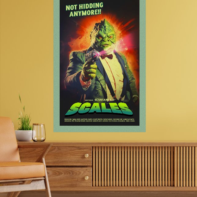 Retro Alien Sci-Fi Movie Inspired Wall Poster (Wohnzimmer 2)