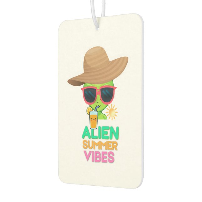 Retro-Alien-Sommerstrand-Vibes Autolufterfrischer (Links)