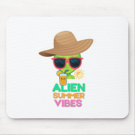 Retro-Alien-Sommerstrand-Vibes Mousepad