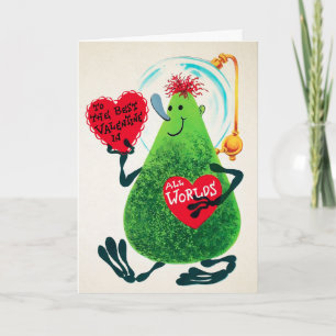 Retro-Alien-Valentinstagskarte Feiertagskarte