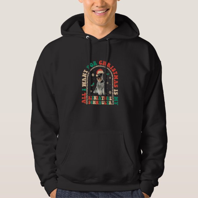 Retro All i want for Christmas is my Miniature Sch Hoodie (Vorderseite)