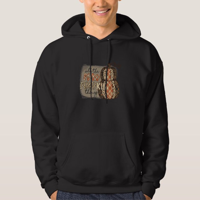 Retro All The Plaid Pumpkin Fall Autumn Family Tha Hoodie (Vorderseite)