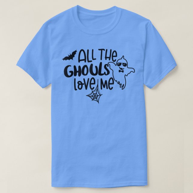 Retro Alle Ghouls Liebe Niedlich Ghost Funny Hall T-Shirt (Design vorne)