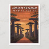 Retro Allee der Baobabs Madagaskar Natur