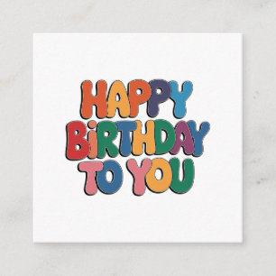 Retro Alles Gute zum Geburtstag Begleitkarte