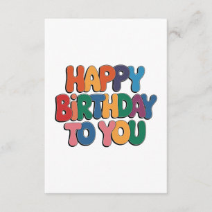 Retro Alles Gute zum Geburtstag Begleitkarte