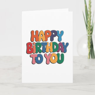 Retro Alles Gute zum Geburtstag Dankeskarte