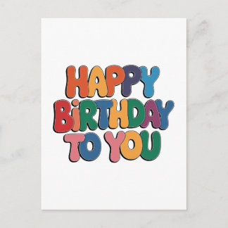 Retro Alles Gute zum Geburtstag Einladungspostkarte