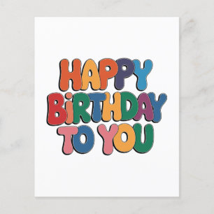 Retro Alles Gute zum Geburtstag Flyer