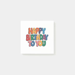 Retro Alles Gute zum Geburtstag Post-it Klebezettel