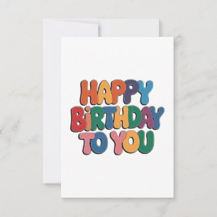 Retro Alles Gute zum Geburtstag RSVP Karte