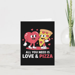 Retro Alles was Sie brauchen ist Liebe und Pizza F Karte