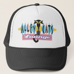 Retro-Alley-Cats-Lounge-Schild Truckerkappe