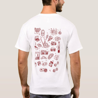 Retro-Alltagsleben-Doodle-Collage-Shirt-Design |  T-Shirt