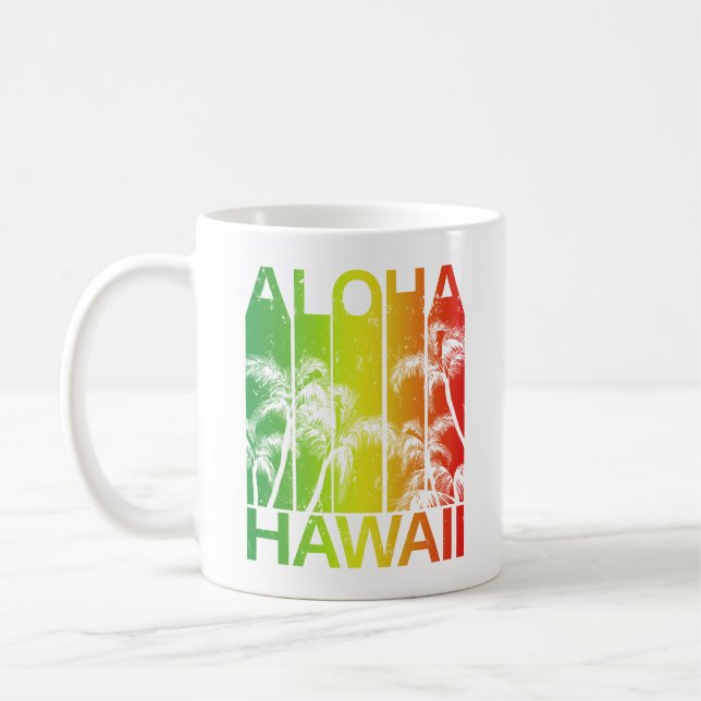 Retro Aloha Hawaii Kaffeetasse (Links)