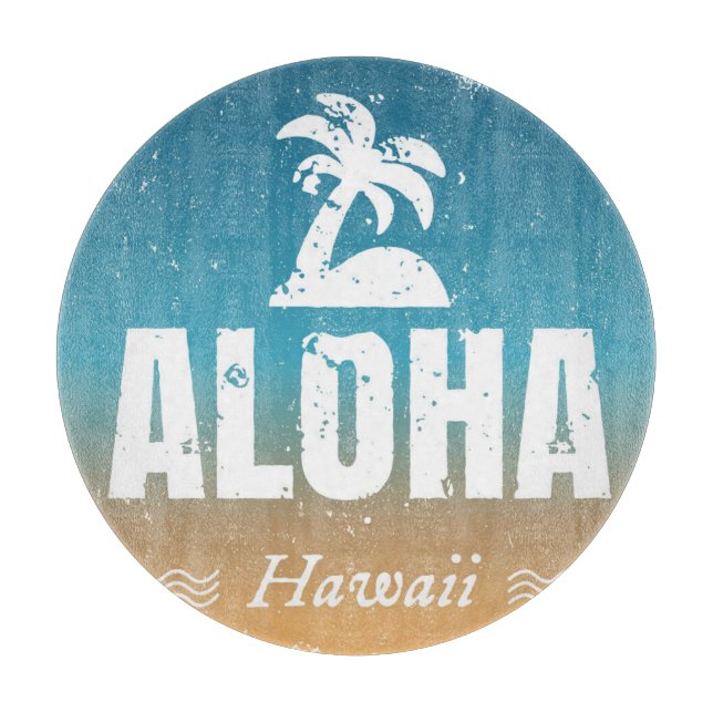 Retro Aloha Hawaii Schneidebrett (Vorderseite)